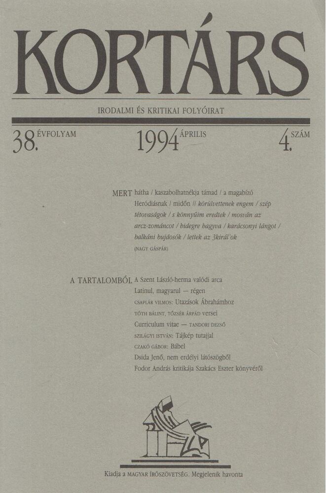Kis Pintér Imre - Kortárs 1994. április
