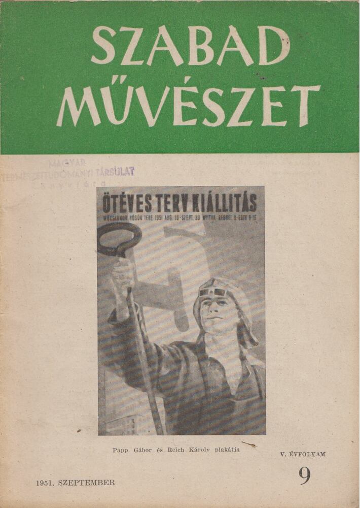 Szegi Pál - Szabad Művészet 1951. szeptember