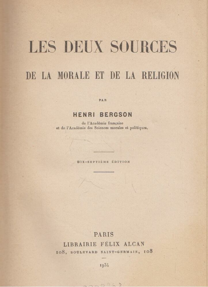 Henri Bergson - Les Deux Sources