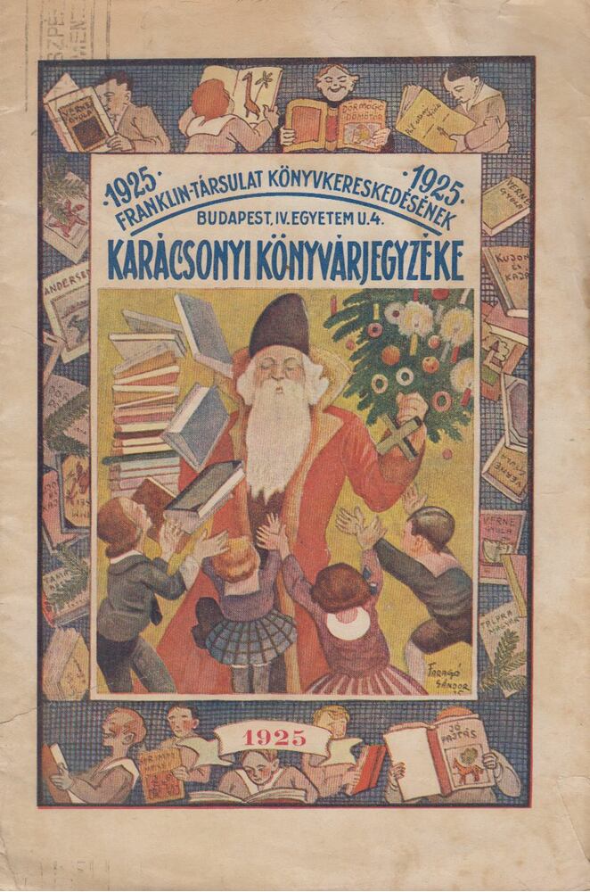  - Franklin-Társulat Könyvkereskedésének karácsonyi könyvárjegyzéke 1925., Budapest 1925 antikvár könyv