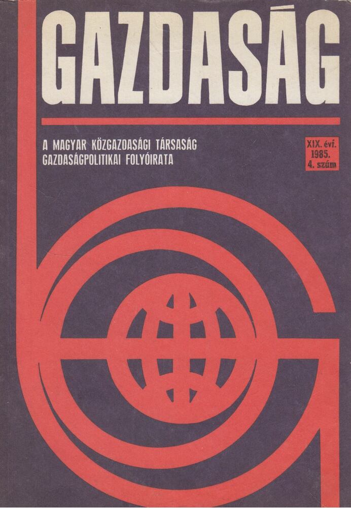 Varga György - Gazdaság 1985/4.