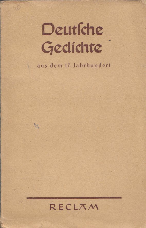  - Deutsche Gedichte aus dem 17. Jahrhundert, Leipzig 1934 antikvár könyv