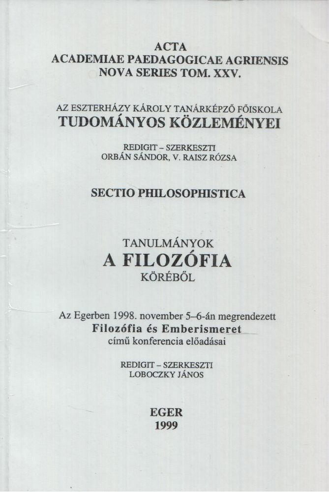 Loboczky János - Tanulmányok a filozófia köréből (dedikált)