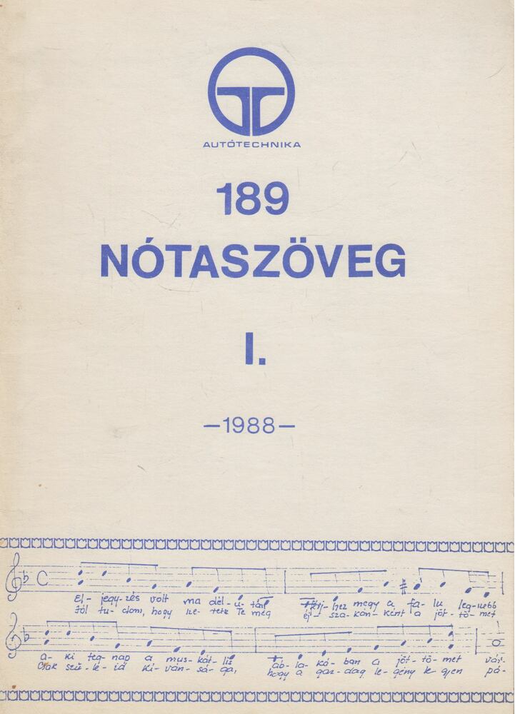 - 189 nótaszöveg I. - 189 nótaszöveg I., Budapest 1988 antikvár könyv