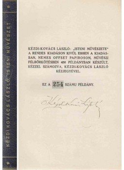 Kézdi-Kovács László - Isteni művészet (aláírt, számozott) Kézdi-Kovács László - Isteni művészet (aláírt, számozott), Budapest 1938 antikvár könyv