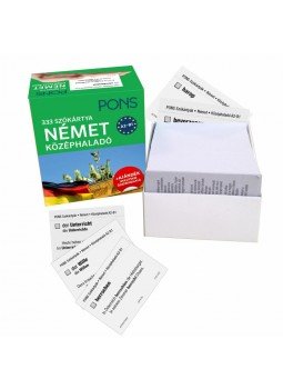 Stréda Eszter - PONS Szókártyák NÉMET KÖZÉPHALADÓ A2-B1 333 Szó, null 2014 antikvár könyv