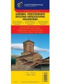 Cartographia Kiadó - SZERBIA, MONTENEGRO, BOSZNIA-HERCEGOVINA, MACEDÓNIA AUTÓTÉRKÉP - CART. -