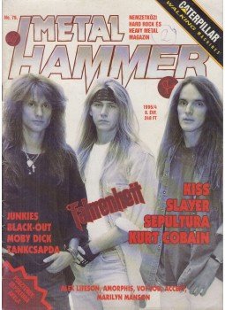 Cselőtei László, Lénárd László - Új Metal Hammer H 1996/4. Cselőtei László, Lénárd László - Új Metal Hammer H 1996/4., Budapest 1996 antikvár könyv