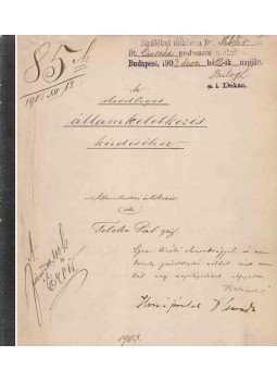 Teleki Pál - Az elsődleges államkeletkezés kérdéséhez Teleki Pál - Az elsődleges államkeletkezés kérdéséhez, Budapest 1903 antikvár könyv