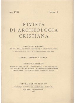 Umberto M. Fasola - Rivista Di Archeologia Cristiana Anno LVIII Numeri 1-2, Roma 1982 antikvár könyv