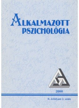 Dr. Balogh László - Alkalmazott Pszichológia 2000 II. évf. 2. szám Dr. Balogh László - Alkalmazott Pszichológia 2000 II. évf. 2. szám, Budapest 2000 antikvár könyv