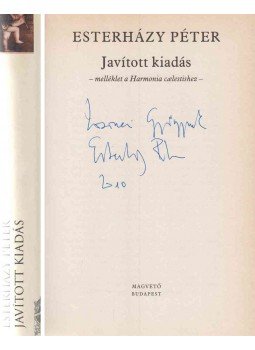 Esterházy Péter - Javított kiadás (dedikált), Budapest 2002 antikvár könyv