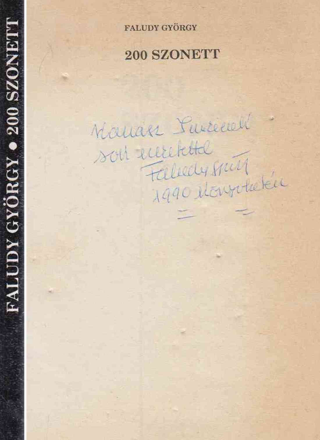 Faludy György - 200 szonett (dedikált)