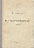 Dr. Hajdu Péter - Filozófiatörténeti előadások