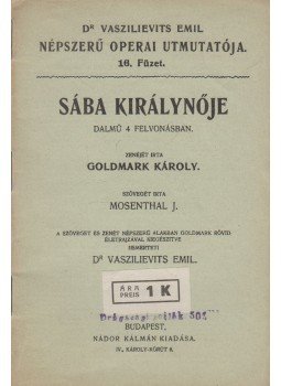 Vaszilievits Emil - Sába királynője Vaszilievits Emil - Sába királynője, Budapest 0 antikvár könyv