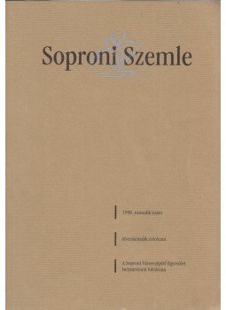 Szende Katalin - Soproni Szemle 1998/2. Szende Katalin - Soproni Szemle 1998/2., Sopron 1998 antikvár könyv