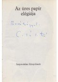 Csukás István - Az üres papír elégiája (dedikált)