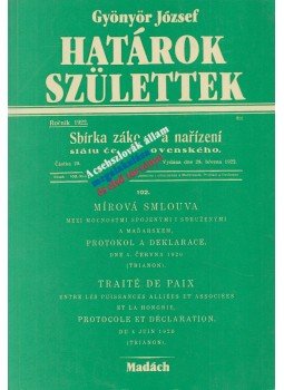 Gyönyör József - Határok születtek Gyönyör József - Határok születtek, Pozsony 1992 antikvár könyv
