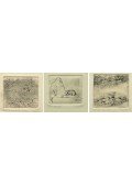 Szecskó Tamás - 3 grafika - Poe: A Holló / Rimbaud: Kóborlásai / Laca: A vadász