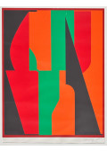 Victor Vasarely - Zöld-vörös kompozíció