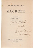 William Shakespeare - Macbeth (Szabó Lőrinc fordító által dedikált)