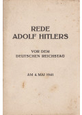 Hitler, Adolf - Rede Adolf Hitlers vor dem Deutschen Reichstag am 4. Mai 1941.