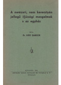 Kiss Sándor - A nemzeti, nem keresztyén jellegű ifjúsági mozgalmak s az egyház