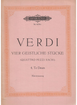 Giuseppe Verdi, Kurt Soldan - Vier geistliche Stücke Giuseppe Verdi, Kurt Soldan - Vier geistliche Stücke, Leipzig 1959 antikvár könyv