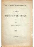 Tagányi Károly - A régi Országos Levéltár