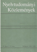 Sz. Bakró-Nagy Marianne - Nyelvtudományi közlemények 1994. kötet 1-2. szám