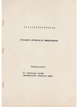 Dr. Debreczeni István - Általános járványtan és immunitástan, Kaposvár 1979 antikvár könyv