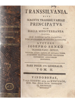 Benkő József - Transsilvania II. Benkő József - Transsilvania II., Bécs 1778 antikvár könyv