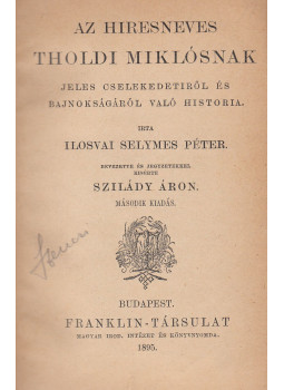  - Az hiresneves Tholdi Miklósnak... [Kolligátum a Franklin-Társulat kiadványaival], null 0 antikvár könyv