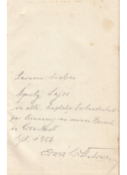 Wittstock, Erwin - Siebenbürgische Novellen und Erzählungen (Áprily Lajosnak dedikált), Bukarest 1956 antikvár könyv