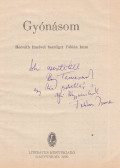 Horváth Imre,Fábián Imre - Gyónásom (Fábián Imre által dedikált)