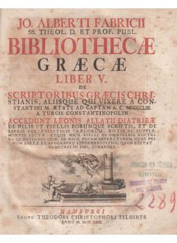  - Bibliothecae Graecae V.