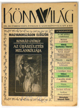  - Könyvvilág 1991. december (Esterházy Péter, Konrád György, Sándor Iván által aláírt), null 0 antikvár könyv