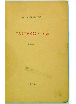 Radnóti Miklós - Tajtékos ég, Budapest 1946 antikvár könyv