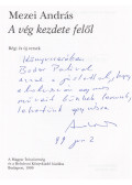 Mezei András - A vég kezdete felől (dedikált)