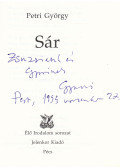 Petri György - Sár (dedikált)