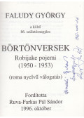 Faludy György - Börtönversek - Robijake pojemi (fordító által dedikált)