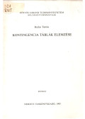 Rudas Tamás - Kontingencia táblák elemzése