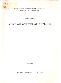 Rudas Tamás - Kontingencia táblák elemzése Rudas Tamás - Kontingencia táblák elemzése, Budapest 1993 antikvár könyv