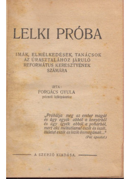 Forgács Gyula - Lelki próba Forgács Gyula - Lelki próba, null 0 antikvár könyv