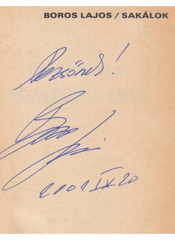 Boros Lajos - Sakálok (dedikált) Boros Lajos - Sakálok (dedikált), Budapest 1983 antikvár könyv