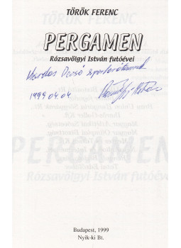 Török Ferenc - Pergamen (dedikált), Budapest 1999 antikvár könyv