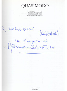 Alessandro Quasimodo, Patrizia de Micheli - Quasimodo (dedikált), Milano 2001 antikvár könyv