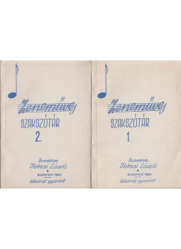 Tolnai László - ÍZeneműves szakszótár I-II. Tolnai László - ÍZeneműves szakszótár I-II., Budapest 1964 antikvár könyv