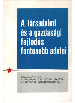  - A társadalmi és a gazdasági fejlődés fontosabb adatai, Budapest 1970 antikvár könyv