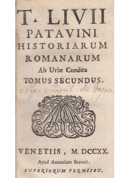  - T. Livii Patavini Historiarum Romanarum II., null 1720 antikvár könyv